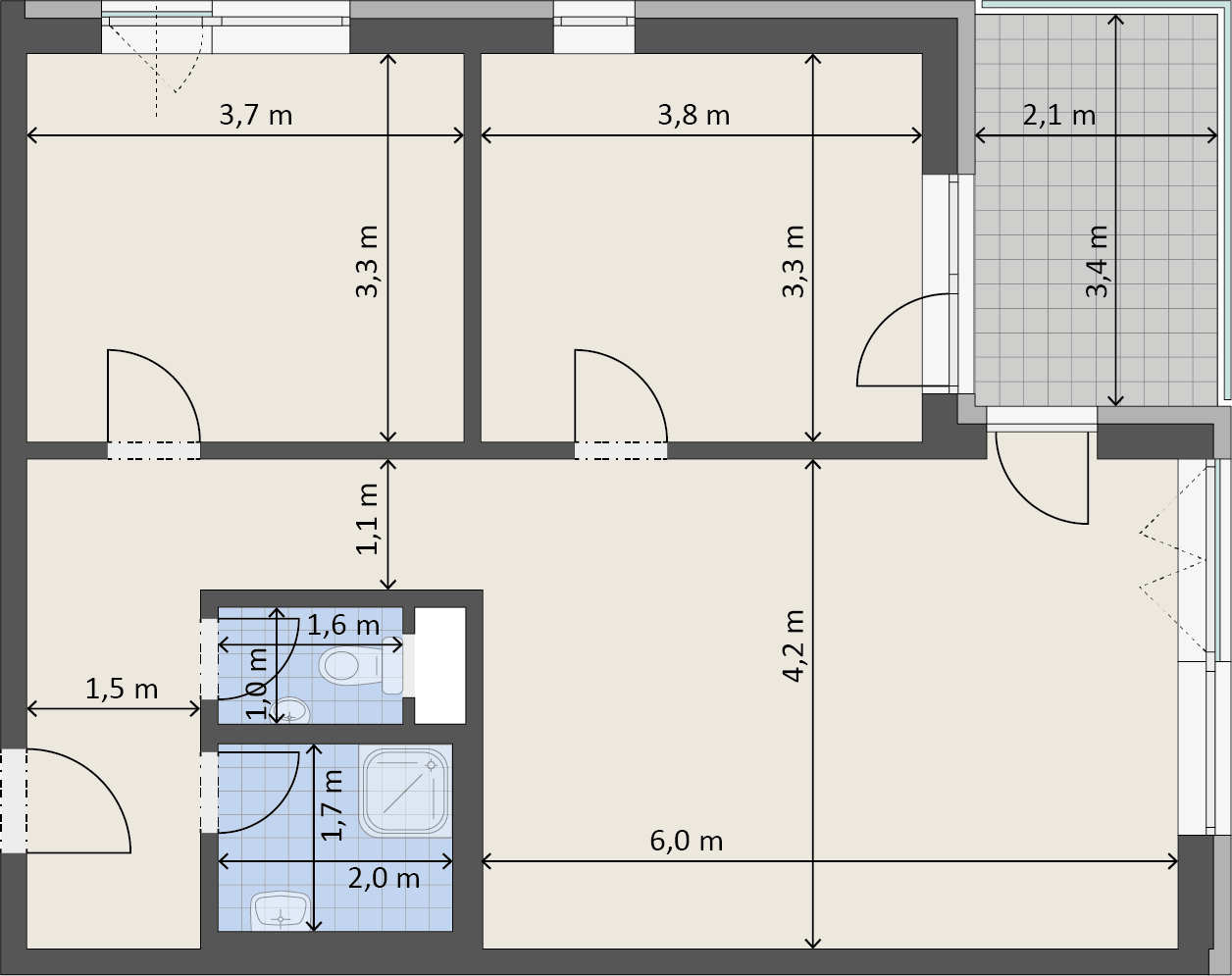 budova_c_patro_2_byt_3_rozmery