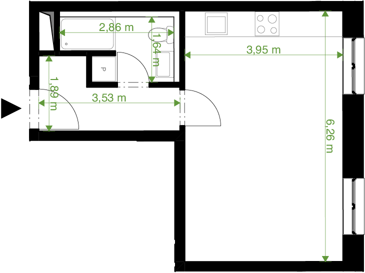 budova_f_patro_2_byt_5_rozmery