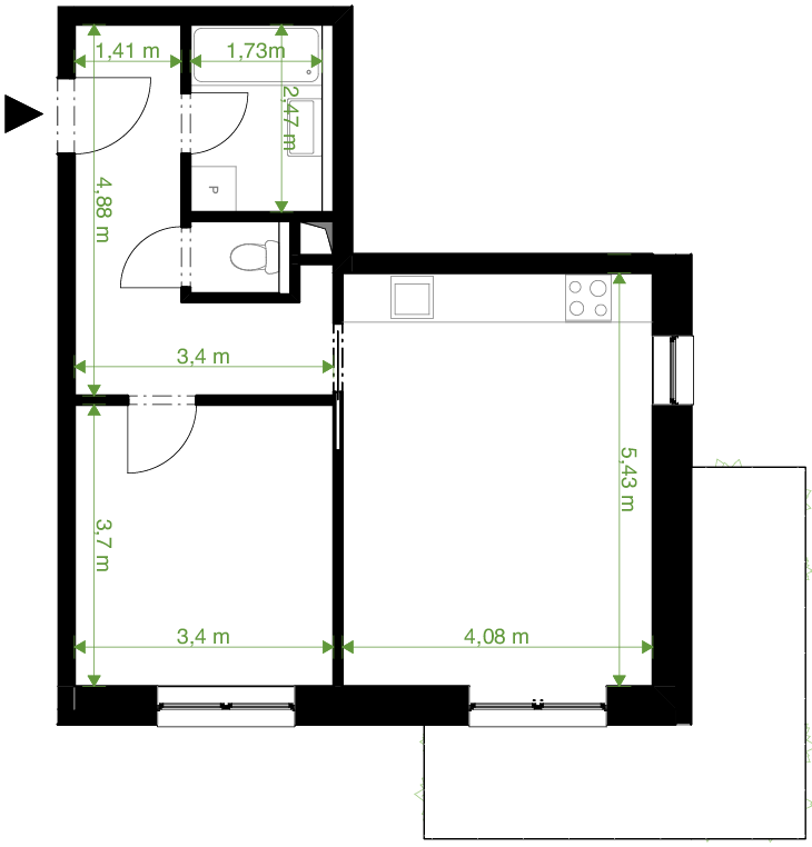 budova_f_patro_3_byt_6_rozmery