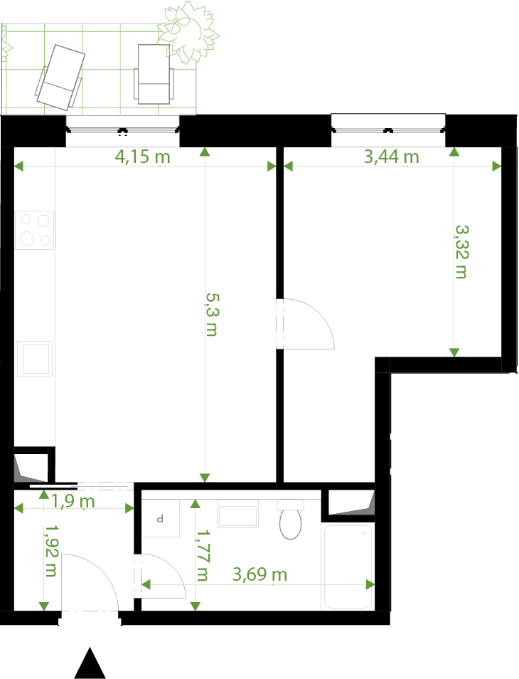 budova_h_patro_2_byt_6_rozmery